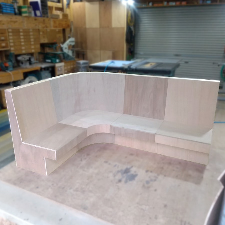 店舗ソファー木軸